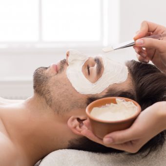 Image of a person getting a facial.