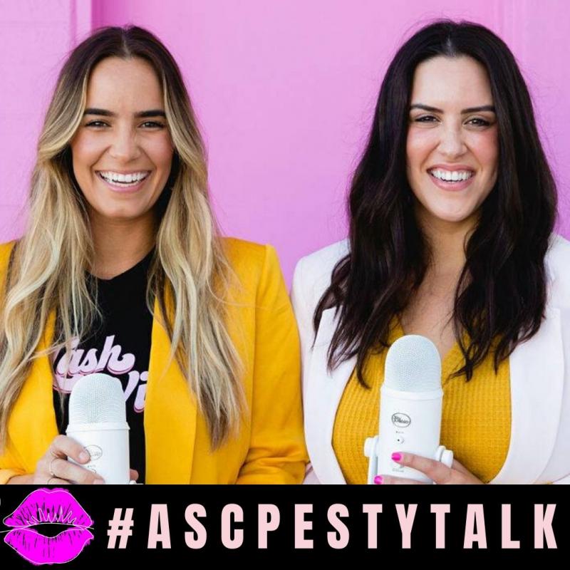 Skincare professionals Kasey Boone and Lorena Ashmore of the Beauty Biz BFFs podcast.