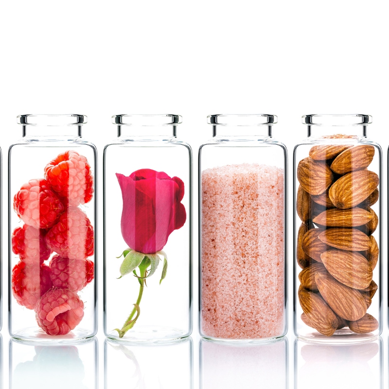 Ingredients in glass product bottles