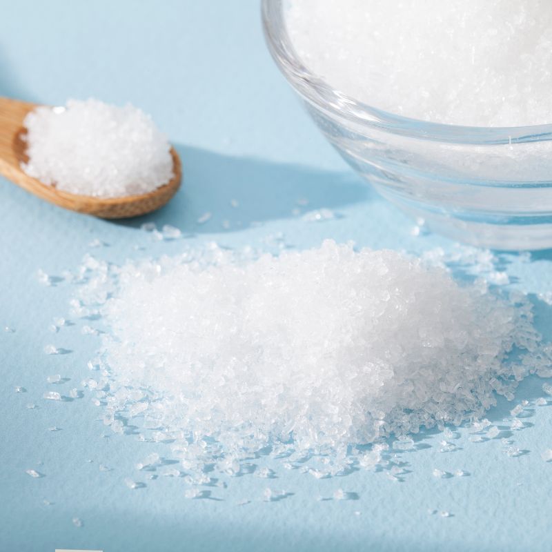 Image of salt on a table.