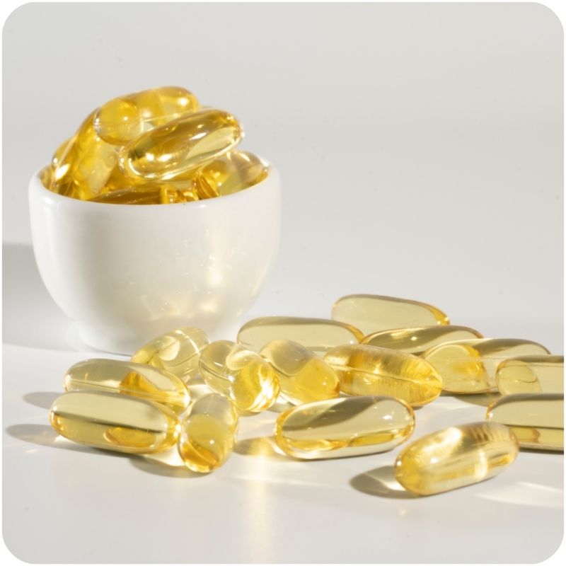 Image of vitamin E capsules.