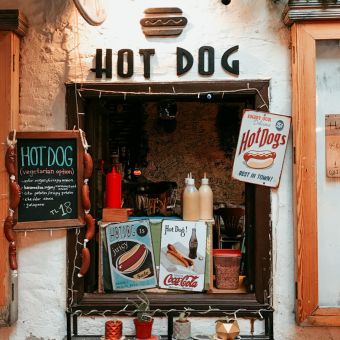 Image of a hot dog stand.