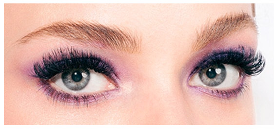Woman with eyelash extensions