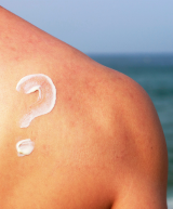 Sunscreen smear on back