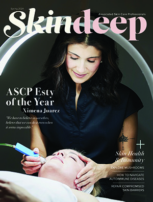 a cover image of ASCP Skin Deep magazine for estheticians
